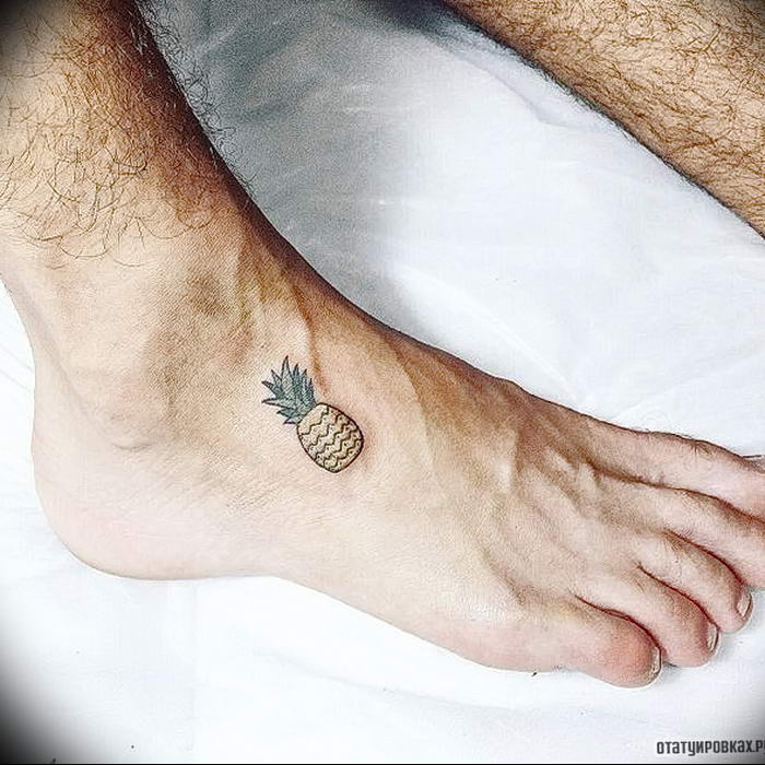 photo tattoo pineapple от 10.09.2018 №005 - example of drawing a tattoo - tattoovalue.net