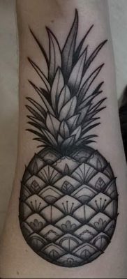 photo tattoo pineapple от 10.09.2018 №006 – example of drawing a tattoo – tattoovalue.net