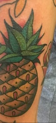 photo tattoo pineapple от 10.09.2018 №010 – example of drawing a tattoo – tattoovalue.net