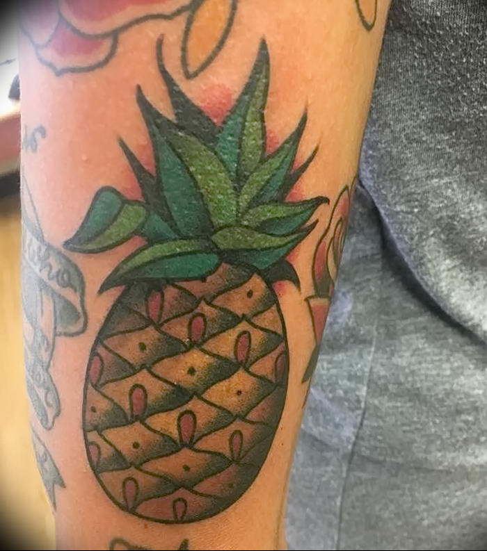 photo tattoo pineapple от 10.09.2018 №010 - example of drawing a tattoo - tattoovalue.net