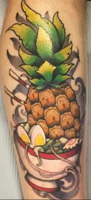 photo tattoo pineapple от 10.09.2018 №019 – example of drawing a tattoo – tattoovalue.net