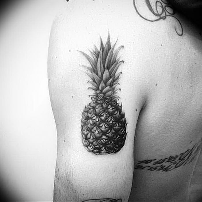 photo tattoo pineapple от 10.09.2018 №020 - example of drawing a tattoo - tattoovalue.net