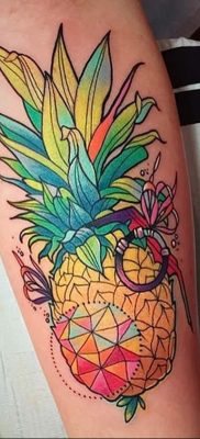 photo tattoo pineapple от 10.09.2018 №021 – example of drawing a tattoo – tattoovalue.net