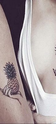 photo tattoo pineapple от 10.09.2018 №025 – example of drawing a tattoo – tattoovalue.net