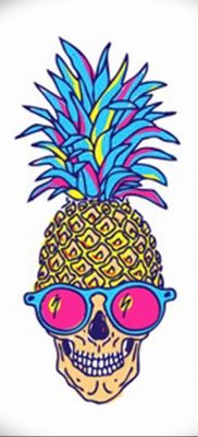 photo tattoo pineapple от 10.09.2018 №028 – example of drawing a tattoo – tattoovalue.net