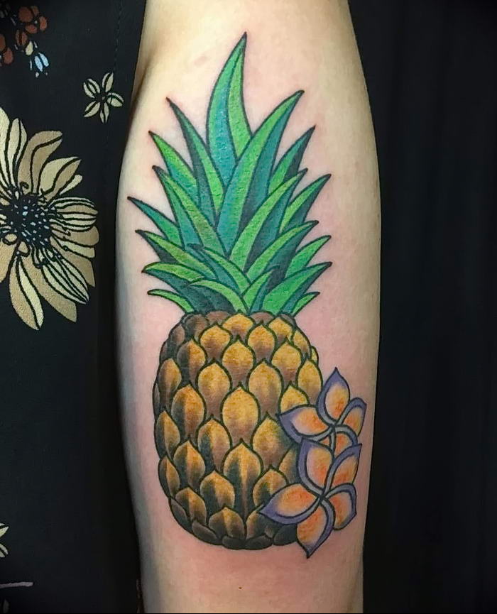 photo tattoo pineapple от 10.09.2018 №034 - example of drawing a tattoo - tattoovalue.net