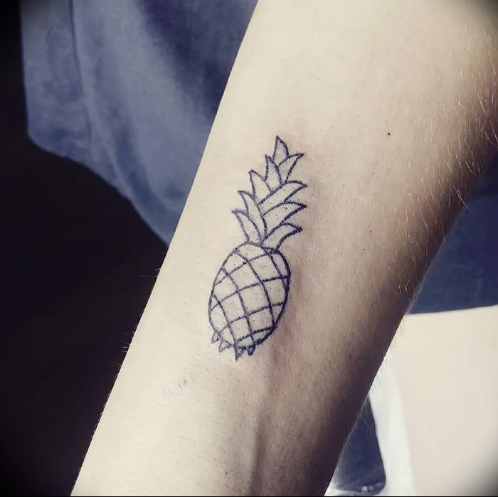 photo tattoo pineapple от 10.09.2018 №049 - example of drawing a tattoo - tattoovalue.net