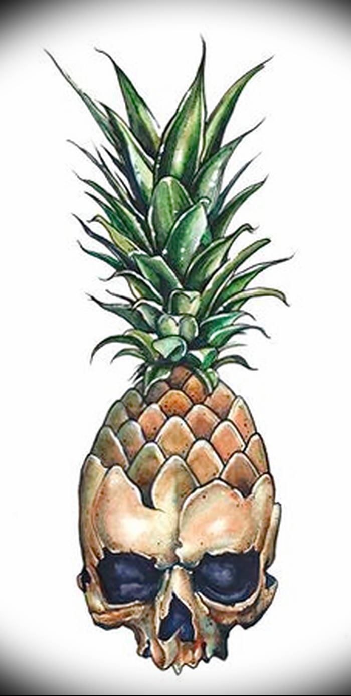 photo tattoo pineapple от 10.09.2018 №059 - example of drawing a tattoo - tattoovalue.net