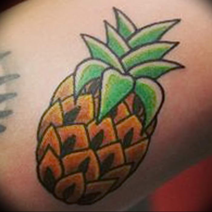 photo tattoo pineapple от 10.09.2018 №066 - example of drawing a tattoo - tattoovalue.net