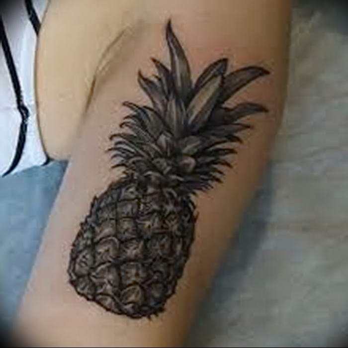 photo tattoo pineapple от 10.09.2018 №102 - example of drawing a tattoo - tattoovalue.net