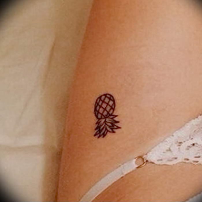 photo tattoo pineapple от 10.09.2018 №108 - example of drawing a tattoo - tattoovalue.net