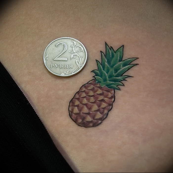 photo tattoo pineapple от 10.09.2018 №109 - example of drawing a tattoo - tattoovalue.net