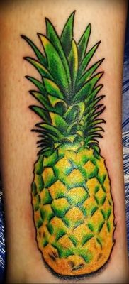 photo tattoo pineapple от 10.09.2018 №110 – example of drawing a tattoo – tattoovalue.net