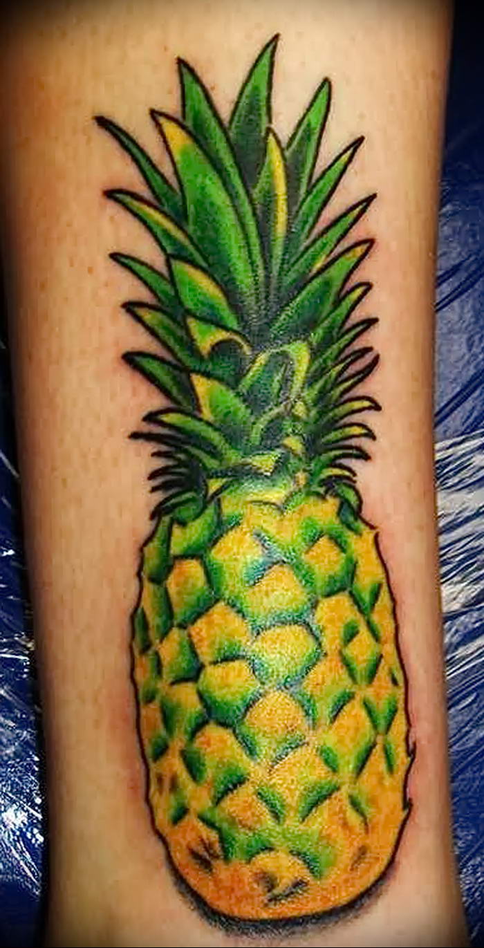 photo tattoo pineapple от 10.09.2018 №110 - example of drawing a tattoo - tattoovalue.net