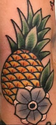 photo tattoo pineapple от 10.09.2018 №119 – example of drawing a tattoo – tattoovalue.net