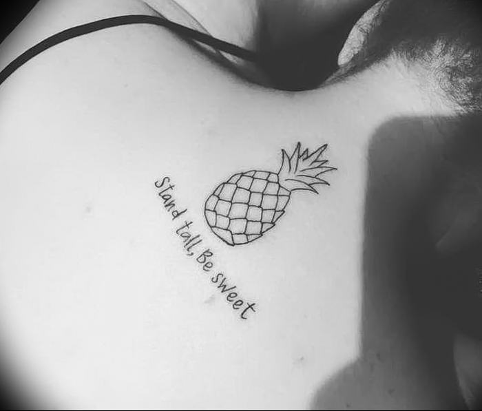 photo tattoo pineapple от 10.09.2018 №124 - example of drawing a tattoo - tattoovalue.net