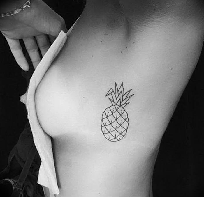 photo tattoo pineapple от 10.09.2018 №126 - example of drawing a tattoo - tattoovalue.net