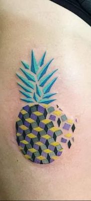 photo tattoo pineapple от 10.09.2018 №127 – example of drawing a tattoo – tattoovalue.net