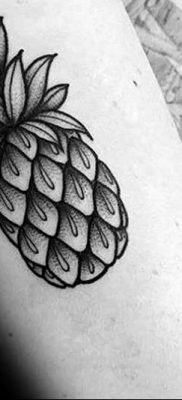 photo tattoo pineapple от 10.09.2018 №129 – example of drawing a tattoo – tattoovalue.net