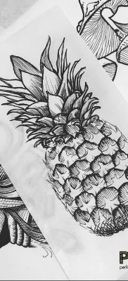 photo tattoo pineapple от 10.09.2018 №130 – example of drawing a tattoo – tattoovalue.net