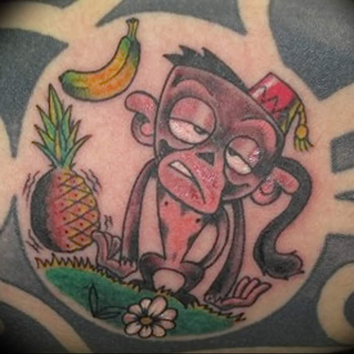 photo tattoo pineapple от 10.09.2018 №132 - example of drawing a tattoo - tattoovalue.net
