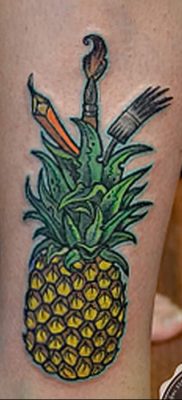 photo tattoo pineapple от 10.09.2018 №133 – example of drawing a tattoo – tattoovalue.net