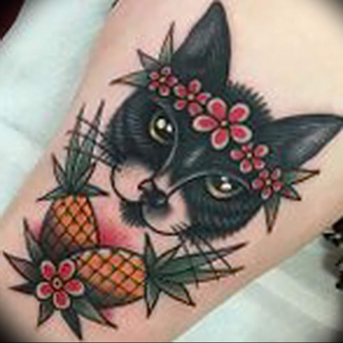 photo tattoo pineapple от 10.09.2018 №139 - example of drawing a tattoo - tattoovalue.net