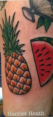 photo tattoo pineapple от 10.09.2018 №141 – example of drawing a tattoo – tattoovalue.net