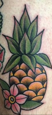 photo tattoo pineapple от 10.09.2018 №145 – example of drawing a tattoo – tattoovalue.net