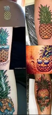 photo tattoo pineapple от 10.09.2018 №147 – example of drawing a tattoo – tattoovalue.net
