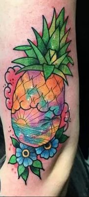 photo tattoo pineapple от 10.09.2018 №148 – example of drawing a tattoo – tattoovalue.net
