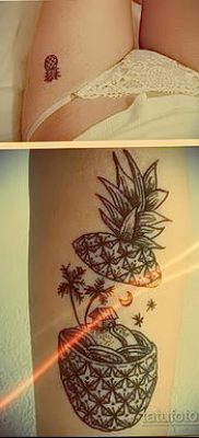 photo tattoo pineapple от 10.09.2018 №149 – example of drawing a tattoo – tattoovalue.net