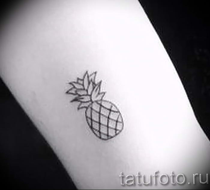 photo tattoo pineapple от 10.09.2018 №150 - example of drawing a tattoo - tattoovalue.net
