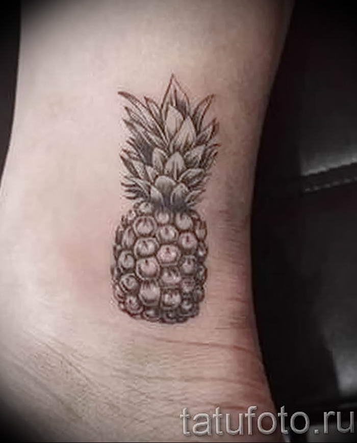 photo tattoo pineapple от 10.09.2018 №152 - example of drawing a tattoo - tattoovalue.net