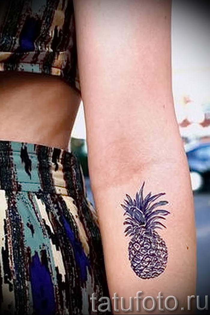 photo tattoo pineapple от 10.09.2018 №153 - example of drawing a tattoo - tattoovalue.net