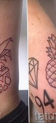 photo tattoo pineapple от 10.09.2018 №156 – example of drawing a tattoo – tattoovalue.net