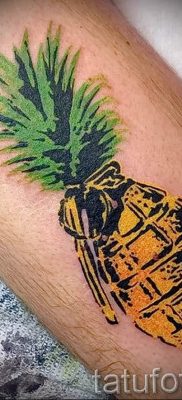 photo tattoo pineapple от 10.09.2018 №159 – example of drawing a tattoo – tattoovalue.net