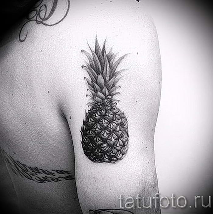 photo tattoo pineapple от 10.09.2018 №160 - example of drawing a tattoo - tattoovalue.net