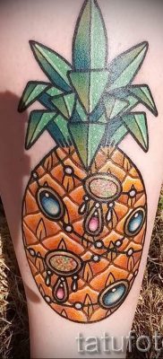 photo tattoo pineapple от 10.09.2018 №162 – example of drawing a tattoo – tattoovalue.net