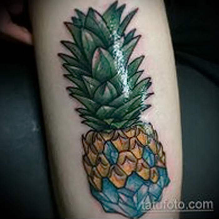 photo tattoo pineapple от 10.09.2018 №167 - example of drawing a tattoo - tattoovalue.net