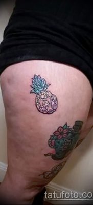 photo tattoo pineapple от 10.09.2018 №168 – example of drawing a tattoo – tattoovalue.net