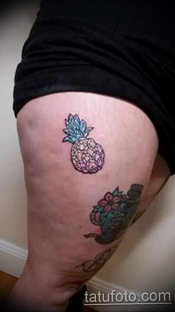 photo tattoo pineapple от 10.09.2018 №168 - example of drawing a tattoo - tattoovalue.net