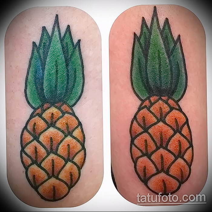 photo tattoo pineapple от 10.09.2018 №173 - example of drawing a tattoo - tattoovalue.net