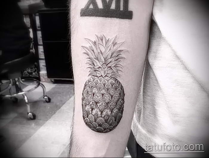 photo tattoo pineapple от 10.09.2018 №174 - example of drawing a tattoo - tattoovalue.net