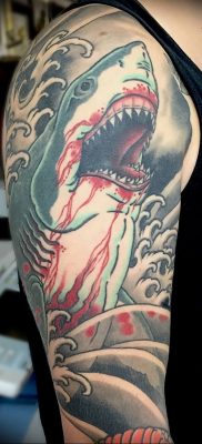 photo tattoo shark от 25.09.2018 №158 – drawing of the predator of the seas – tattoovalue.net