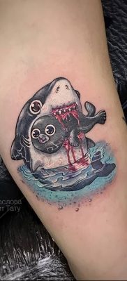 photo tattoo shark от 25.09.2018 №183 – drawing of the predator of the seas – tattoovalue.net