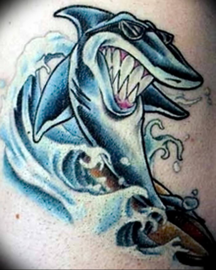 photo tattoo shark от 25.09.2018 №239 - drawing of the predator of the seas - tattoovalue.net