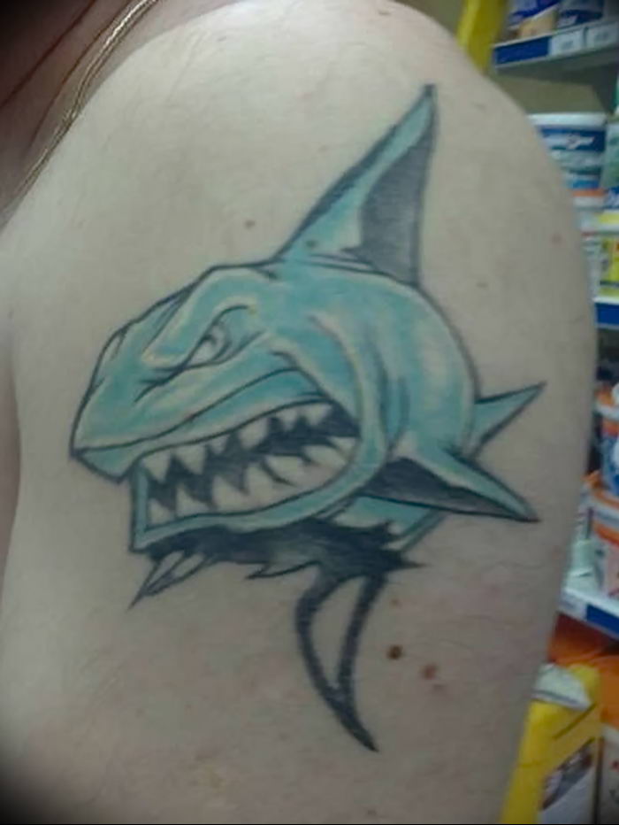 photo tattoo shark от 25.09.2018 №253 - drawing of the predator of the seas - tattoovalue.net