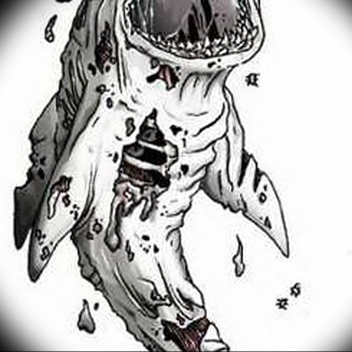 photo tattoo shark от 25.09.2018 №254 - drawing of the predator of the seas - tattoovalue.net