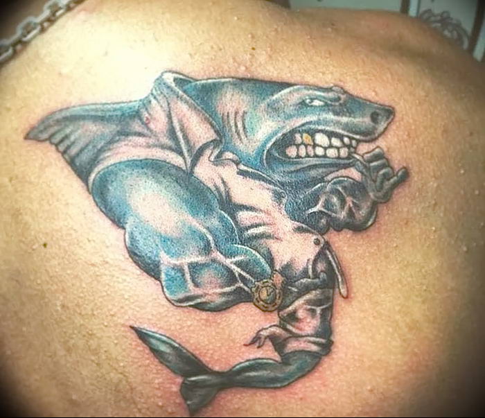 photo tattoo shark от 25.09.2018 №282 - drawing of the predator of the seas - tattoovalue.net